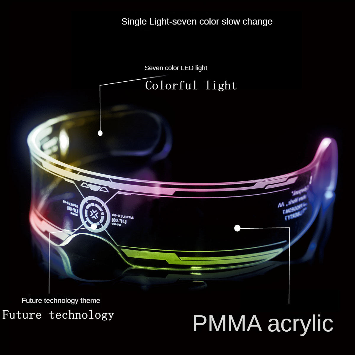 LED Luminous Glasses Flashing Party Mask for Kids & Adults - Colorful Light Toy