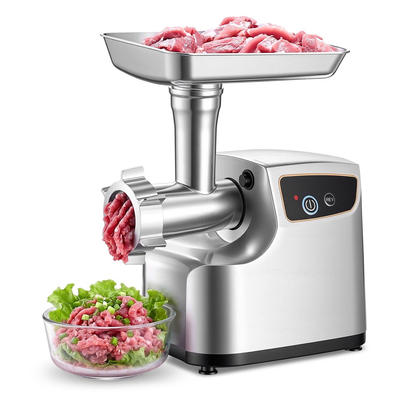 Electric Meat Grinder 700W 5 Lb Capacity with Sausage & Kubbe Kits