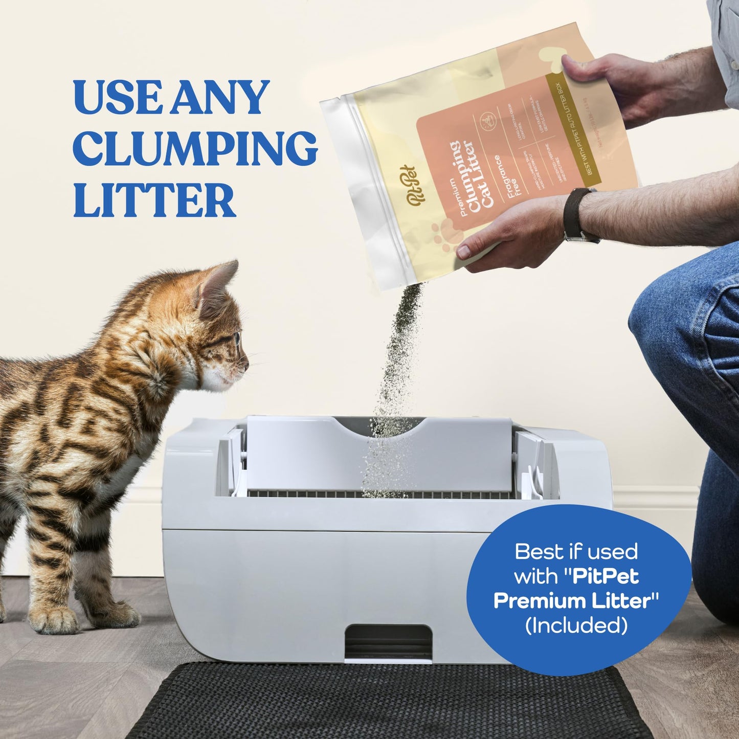 Smart Cat Litter Box with Wide Opening, Self-Cleaning & WiFi App Control
