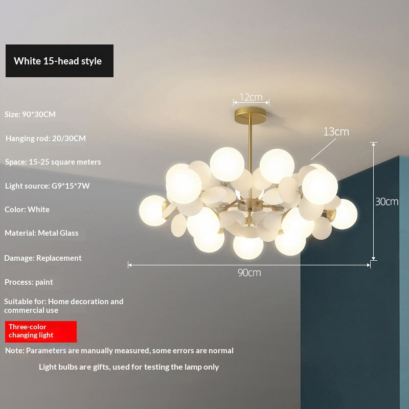 Creative Personalized Living Room Lamp with Adjustable Light Options - Cozy Bedroom Chandelier
