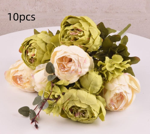 Artificial Peony Flowers Set - Decorative Silk Flowers for Home & Garden