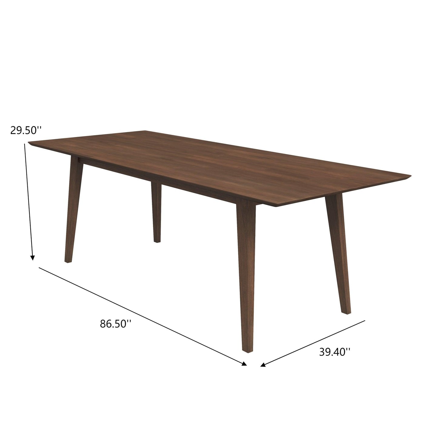 Levi Modern Style Solid Wood Rectangular Dining Kitchen Table 86