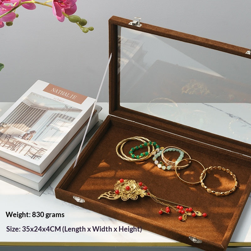 Jewelry Storage Box with Multiple Compartments for Rings, Necklaces & Bracelets