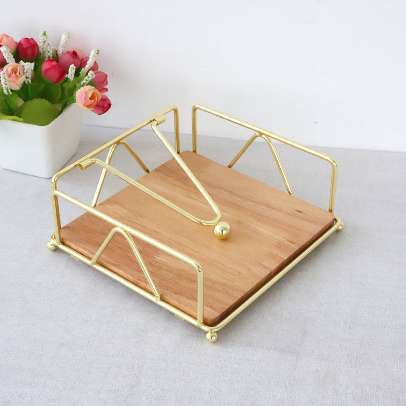 Iron Tissue Box Holder for Hotel, Cafe, Restaurant - Modern Square Design