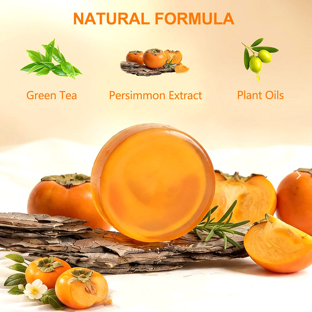 Round Persimmon Soap Bar 100g Natural Body Care
