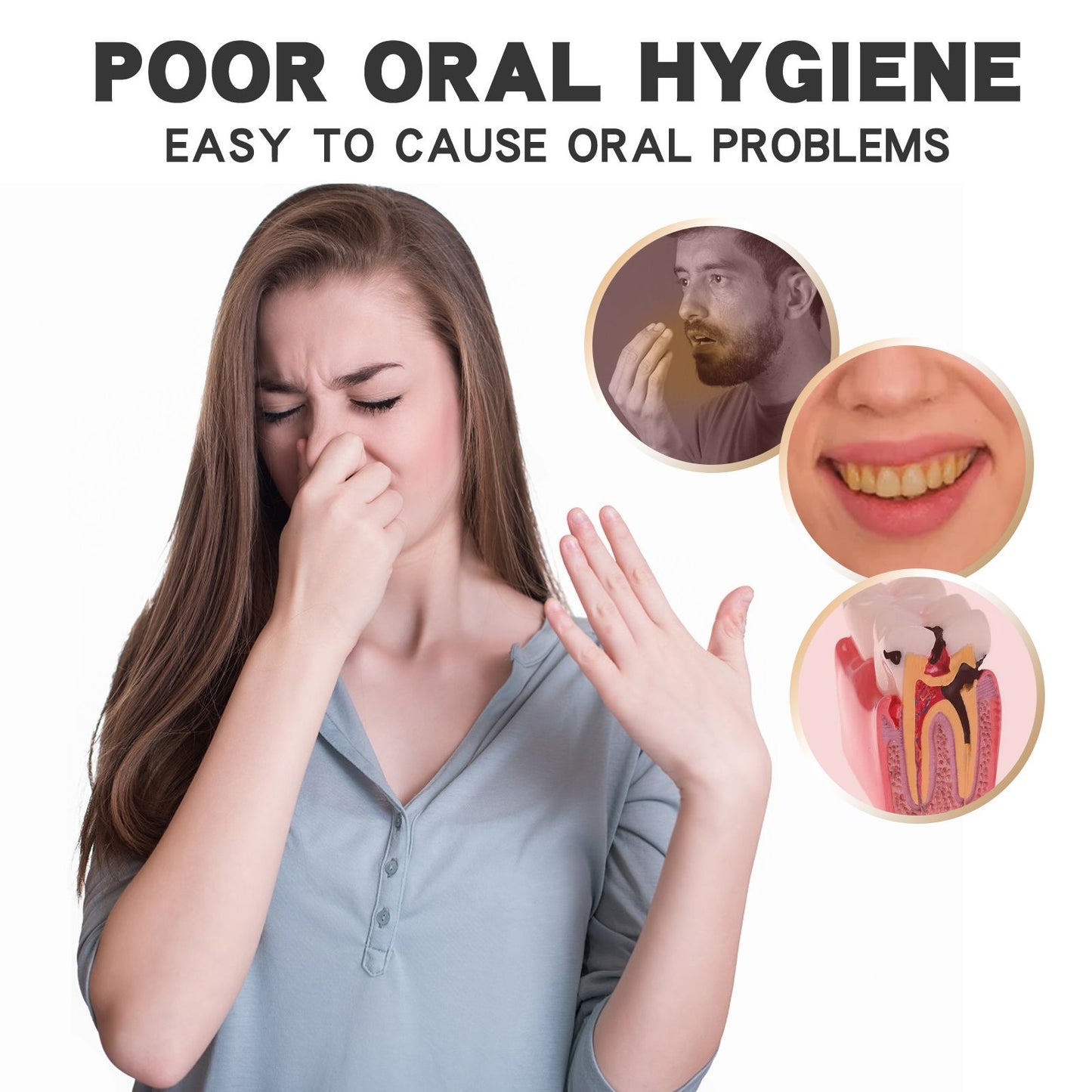 Probiotic Brightening Toothpaste for Stain Removal and Fresh Breath
