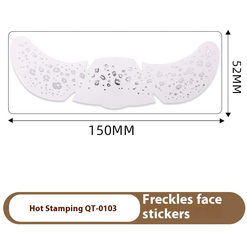 Freckle Tattoo Stickers Gold and Silver - Facial Skin Decor, 150x52mm, 1 or 6 Pcs