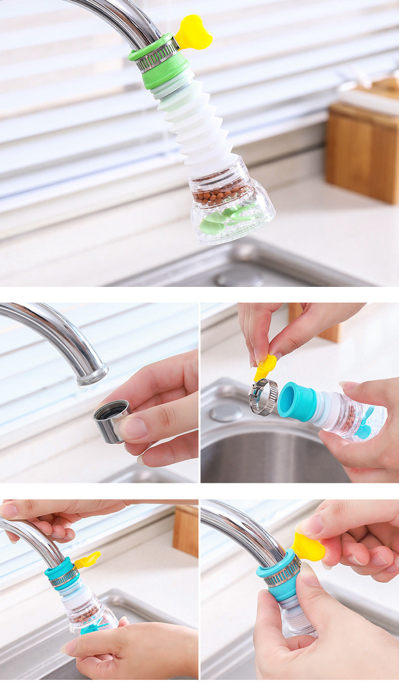 Adjustable Water Filter Shower Nozzle with Splash-Proof Sprayer for Tap Faucet
