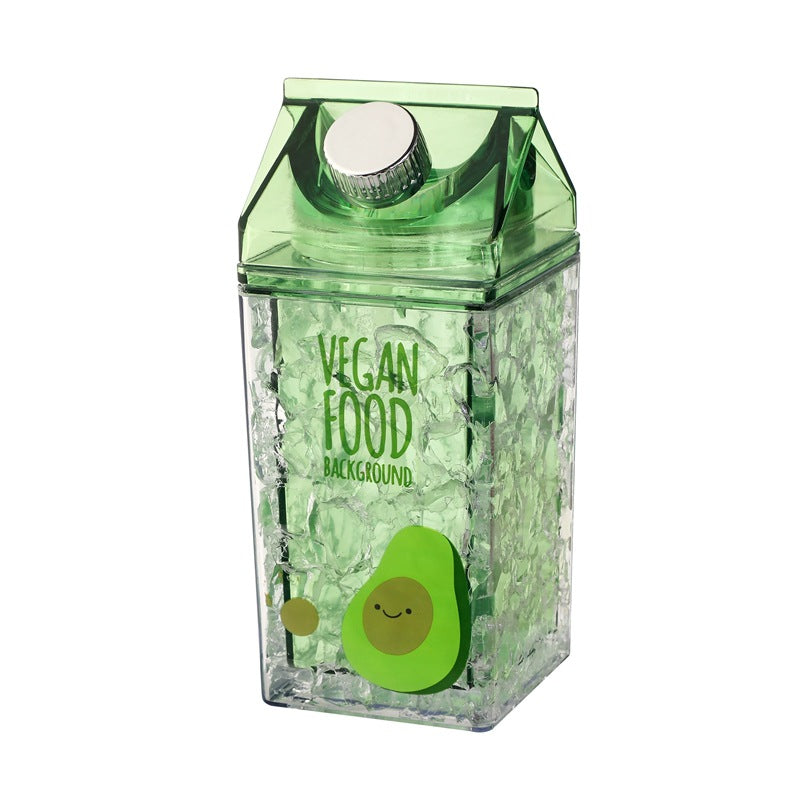 Double-Layer Thickened Refrigerator Vacuum Cup - 400ml, Multiple Colors