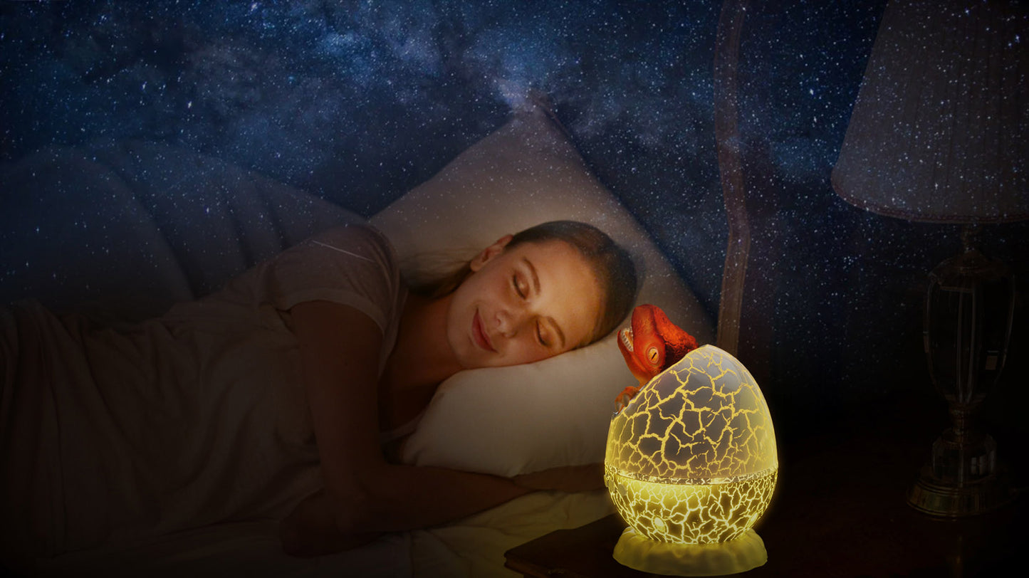 Cross-border Starry Sky Night Light with Adjustable Nebula Projection - Dinosaur Egg Design