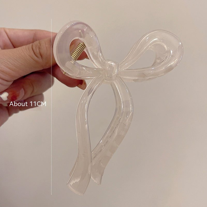 Acrylic Bow Claw Clip - Korean Style Hair Accessory