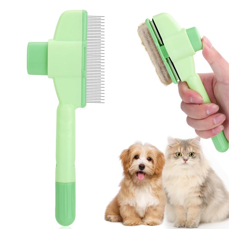 Pet Hair Remover Comb for Long Hair Knot Removal & Grooming - Self-Cleaning Massage Tool