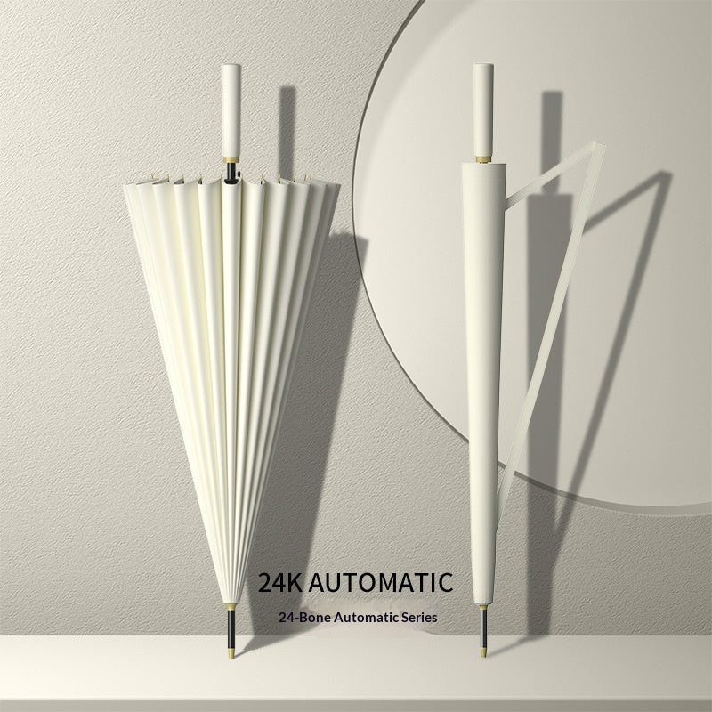 Large Automatic Long-Handled Umbrella for Sunny and Rainy Weather