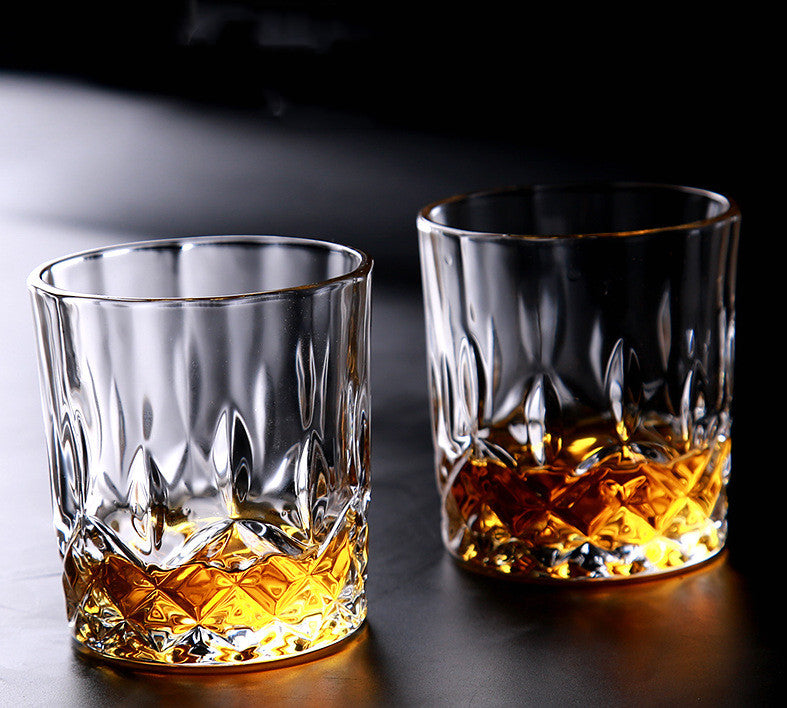 220ml Clear Whiskey Glass - Classic Crystal Mug for Home Bar