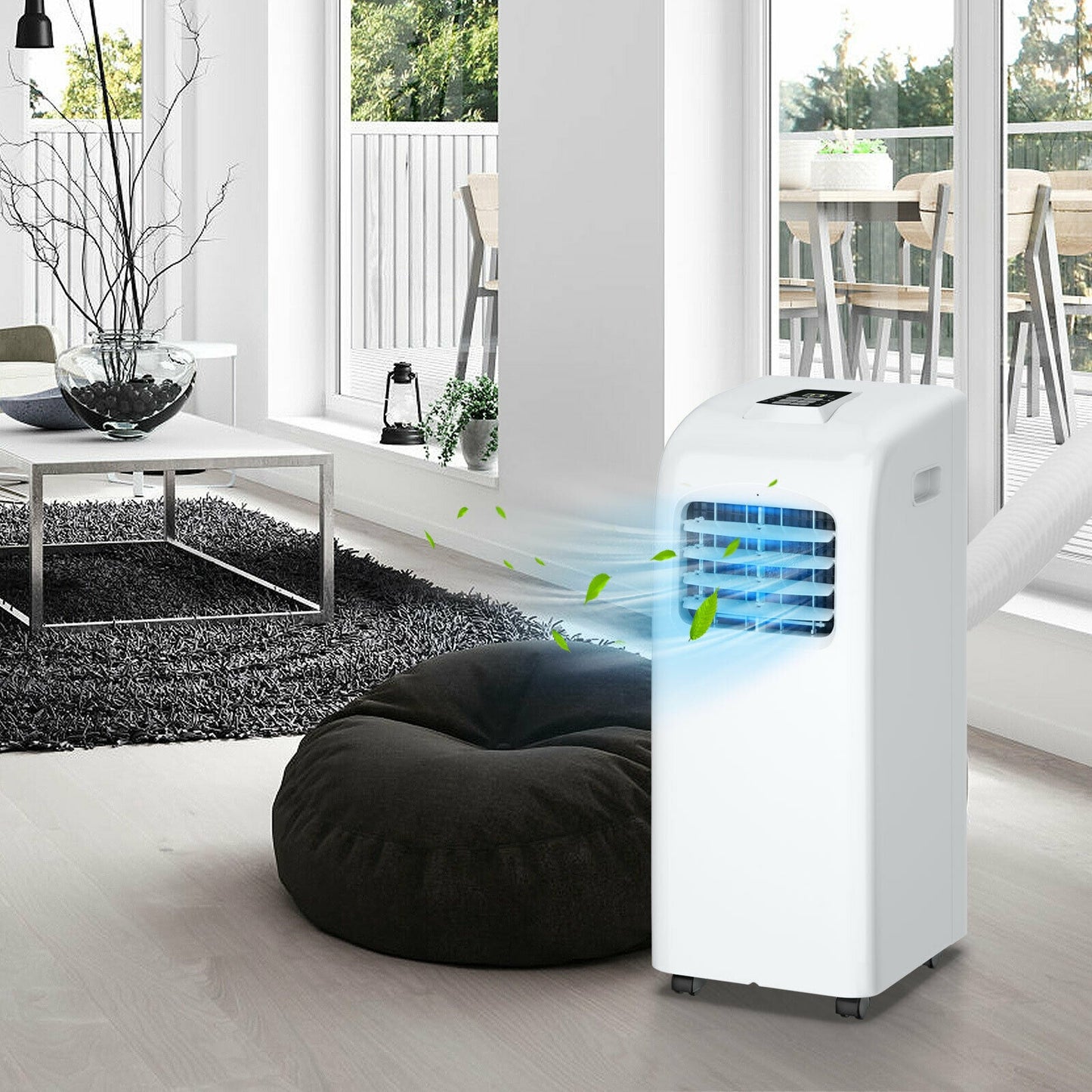 8000 BTU Portable Air Conditioner with Dehumidifier & Remote