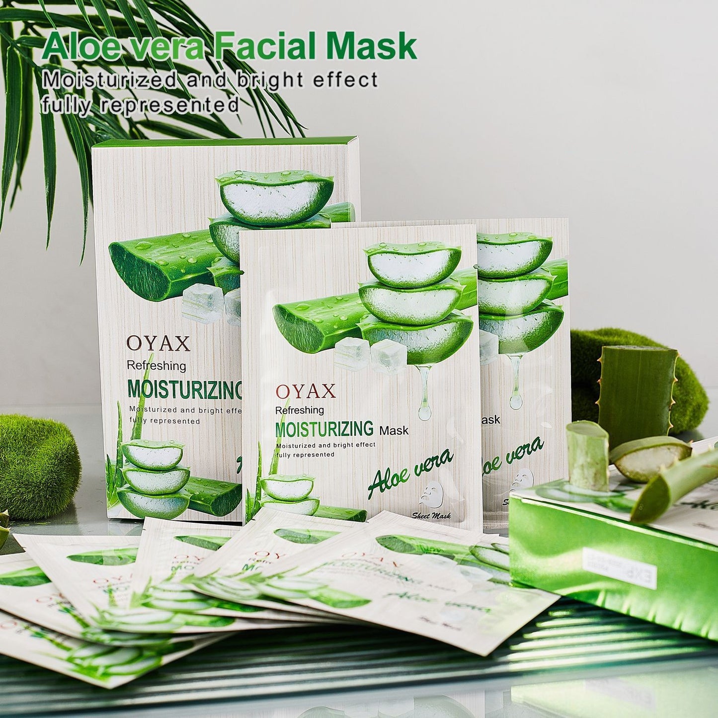 Herb Aloe Facial Mask Set - Moisturizing Skin Care for All Skin Types