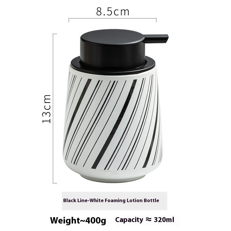 Colorful Ceramic Sparkling Mousse Bottle - Bathroom Storage Container