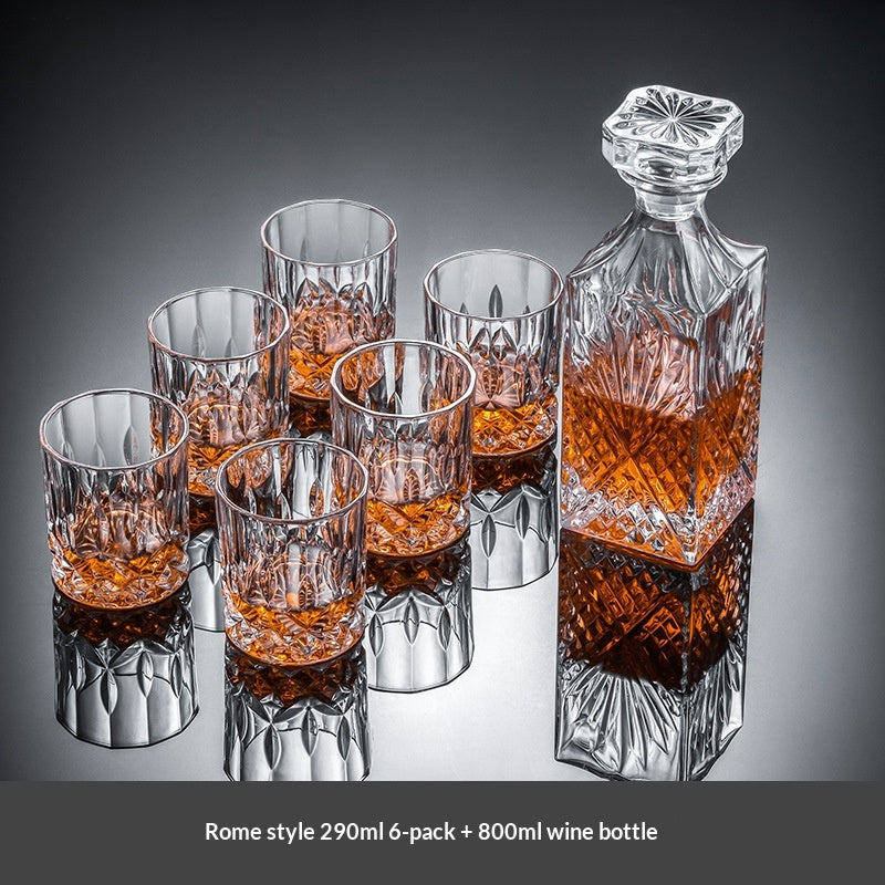 Premium Whiskey Glass and Decanter Set - Multiple Styles & Designs