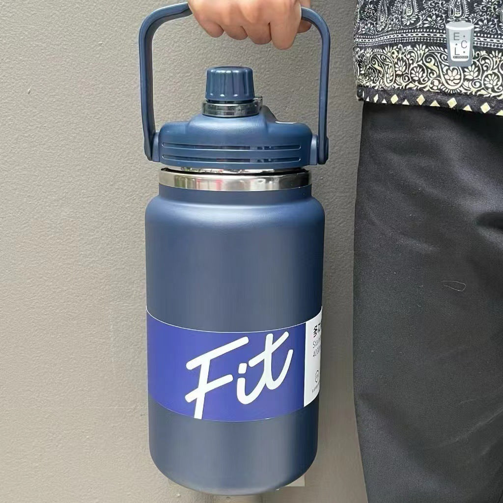 Multifunctional Insulated Stainless Steel Sports Kettle with Handle & Large Capacity