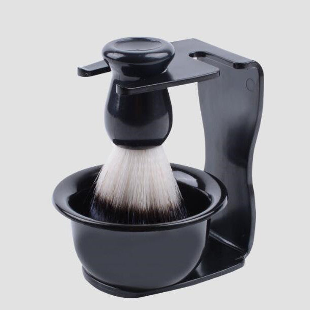 Men's Beard Cleaning Brush and Bowl Set - Nylon Hair Beard Grooming Kit