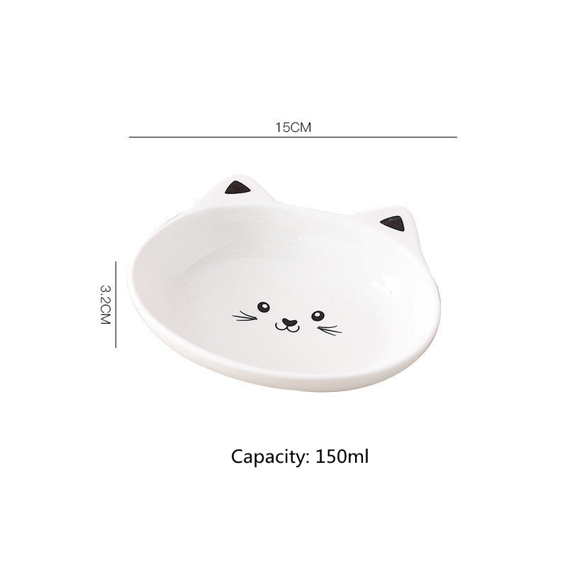 Ceramic Cat & Dog Food Bowl - Easy to Clean, Multiple Styles