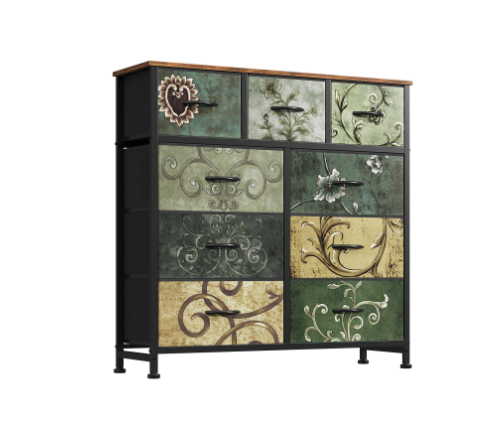 Sturdy Bedside Table with Movable Fabric Box - 39.37"