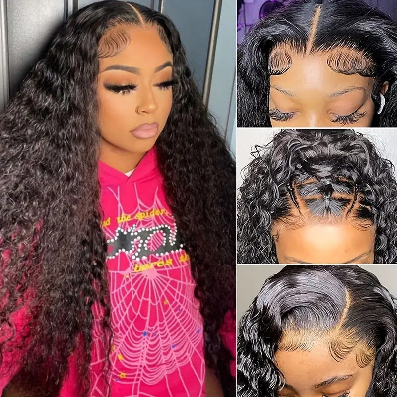 Long Wavy Lace Wig with Middle Part - Natural Look, Full Head, Multiple Colors & Lengths