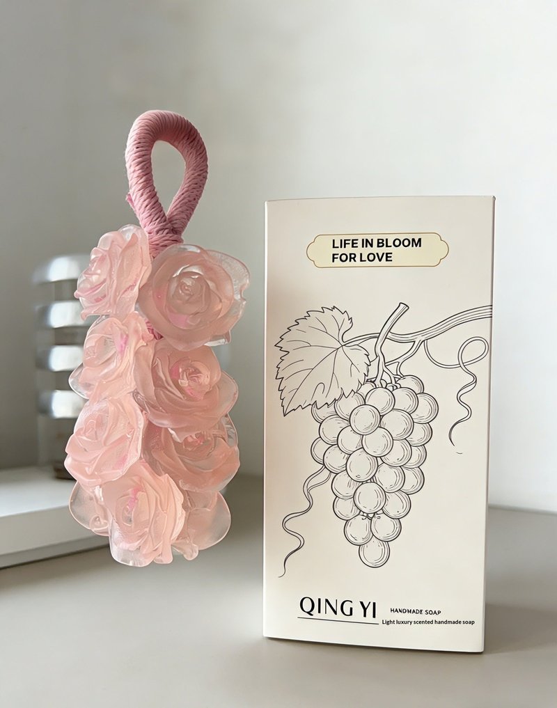 Crystal Rose-Shaped Handmade Aromatherapy Soap - 210g (14 Roses) Scent Variety