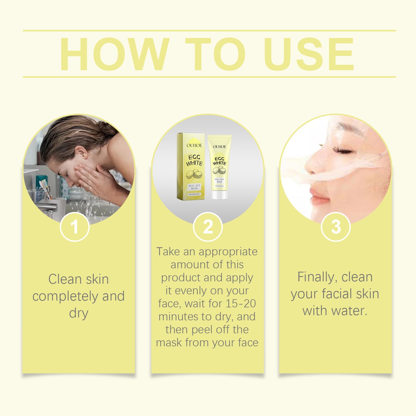 Exfoliating Peel-Off Facial Mask with Collagen & Lemon Extract - 100g