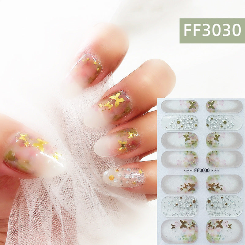 3D Nail Art Crystal Nail Polish Film Full Paste Non-Toxic Durable Stickers