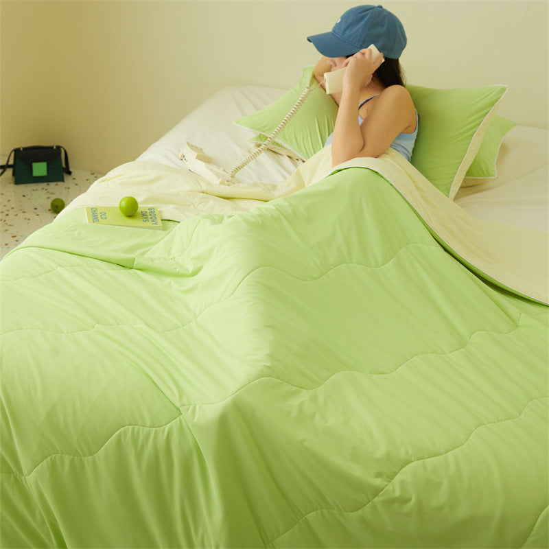 Summer Cooling Blanket with Nylon and Soybean Fiber - Multiple Sizes & Patterns