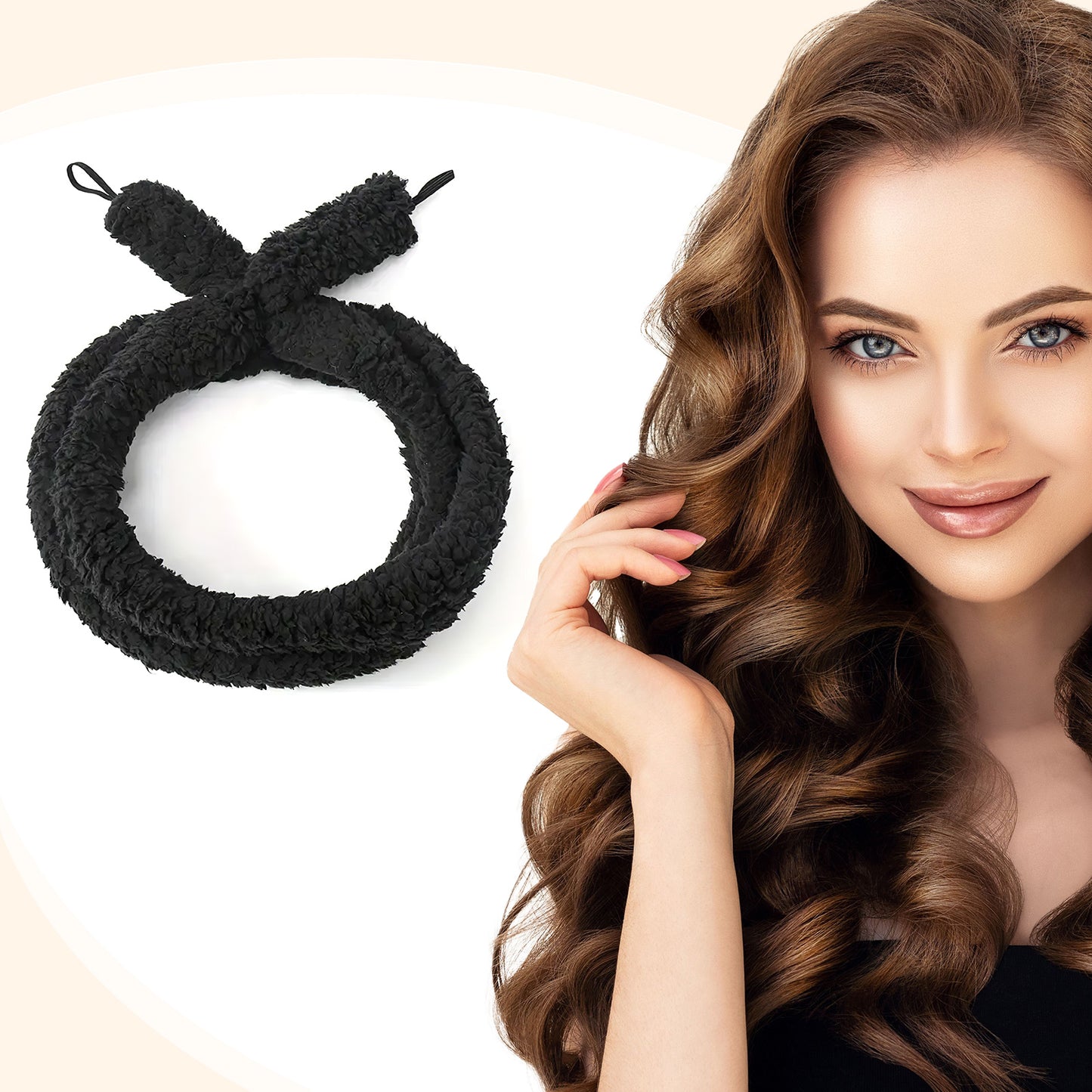Satin Heatless Hair Curler Set - Overnight Frizz-Free Curling Rod