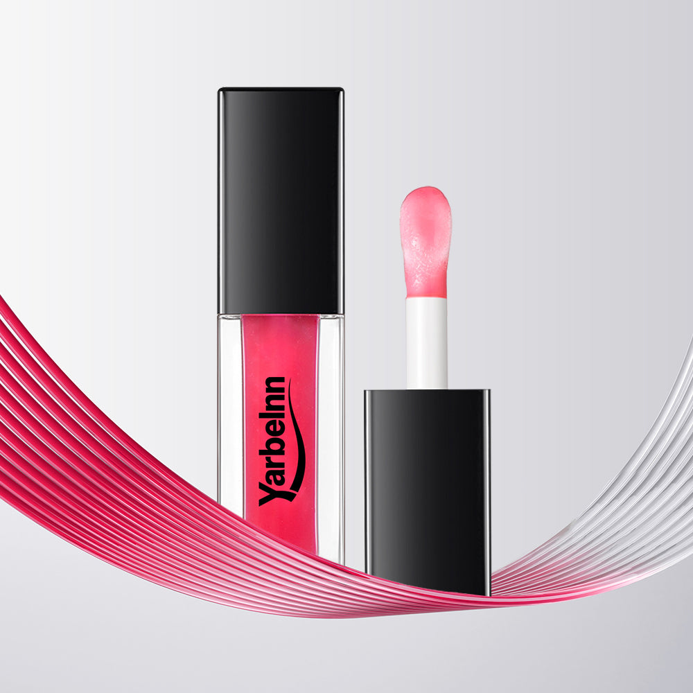 Mirror Glossy Lip Oil - Hydrating Plumping Lip Tint with Large Applicator Wand