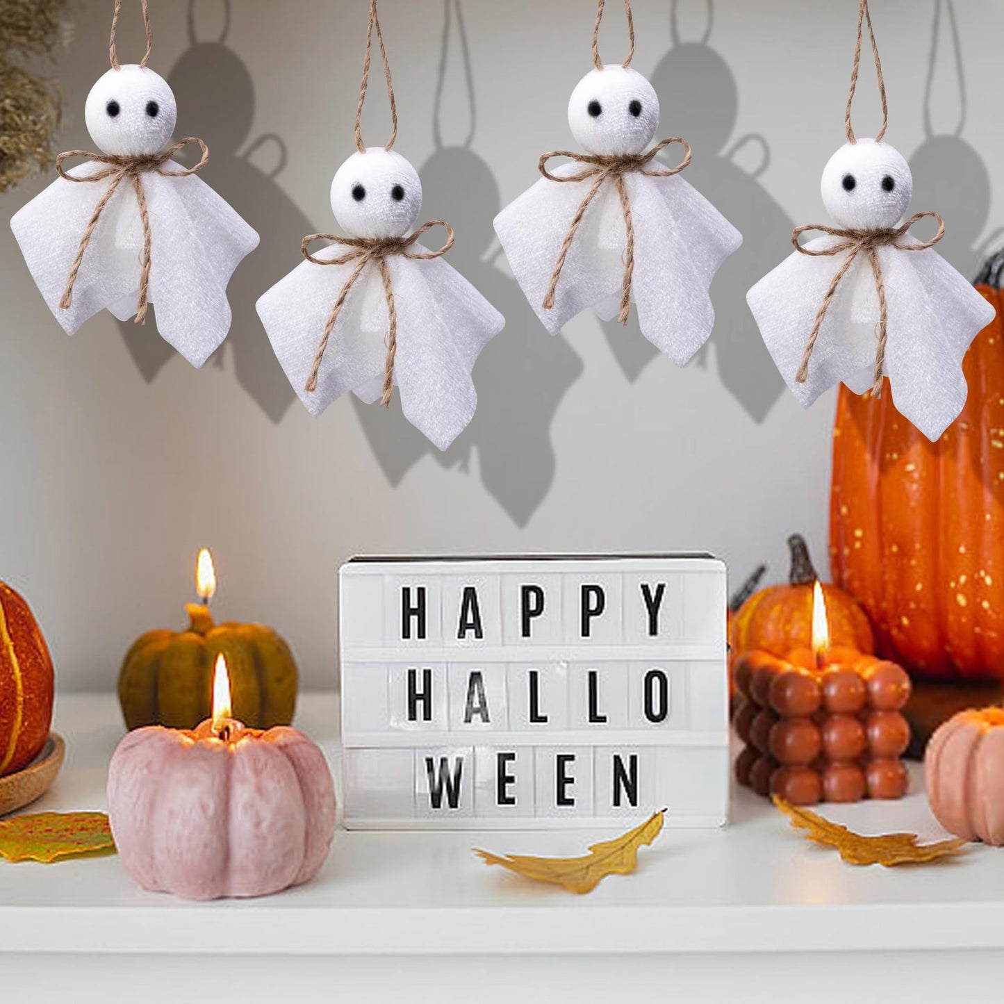 Halloween Ghost Decorations - 16 Piece Set for Spooky Atmosphere