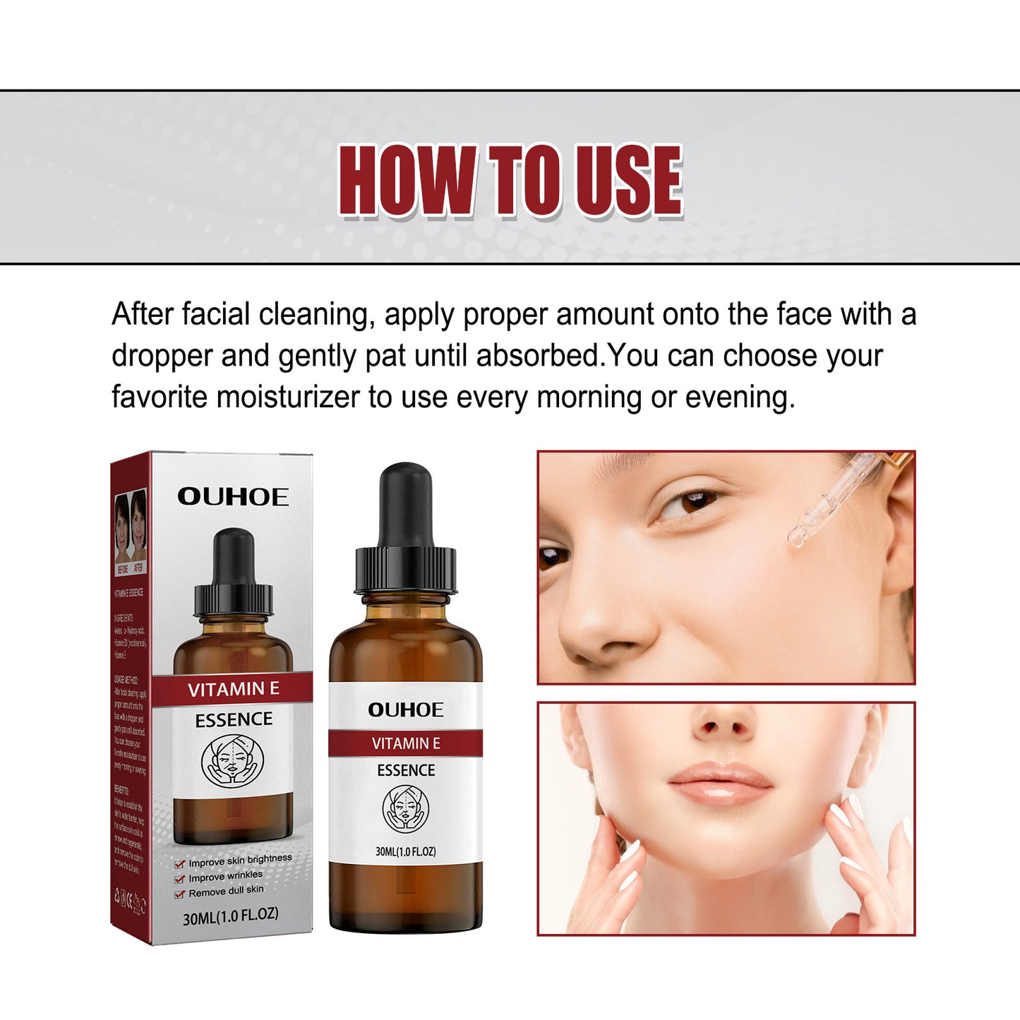 Vitamin E Facial Serum - Hydrating Anti-Aging Skin Care Essence (30ml)