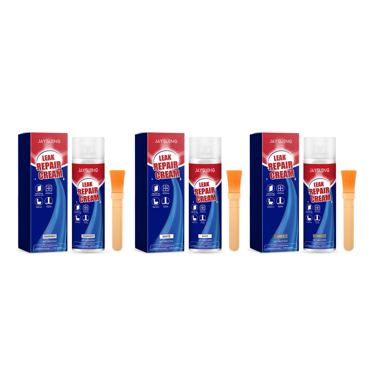 Leak Proof Gray Repair Adhesive for Kitchen Storage - 100g Bottle