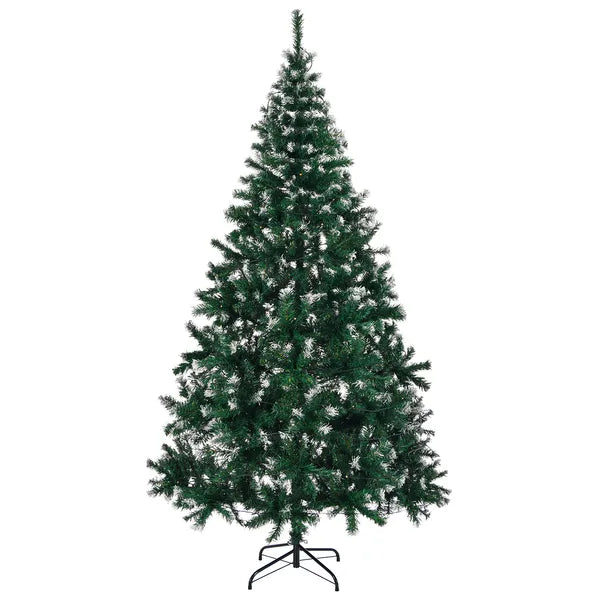 7 FT Snow Tipped Artificial Christmas Tree with 150 Warm Lights & Remote Control