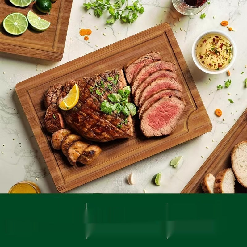 3-Piece Bamboo Cutting Board Set Kitchen Utensils Modern Minimalist Square Design