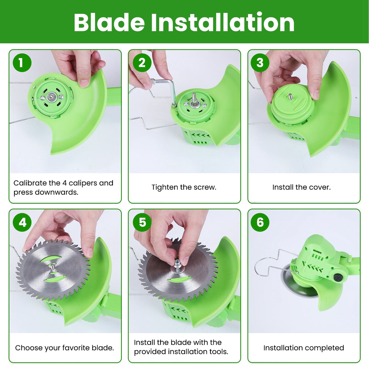 Cordless 12V 200W Grass Trimmer with 3 Blades & Adjustable Handle