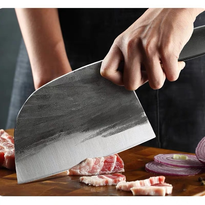 Hand-Forged Kitchen Slicing Knife - Stainless Steel Chefs Cleaver