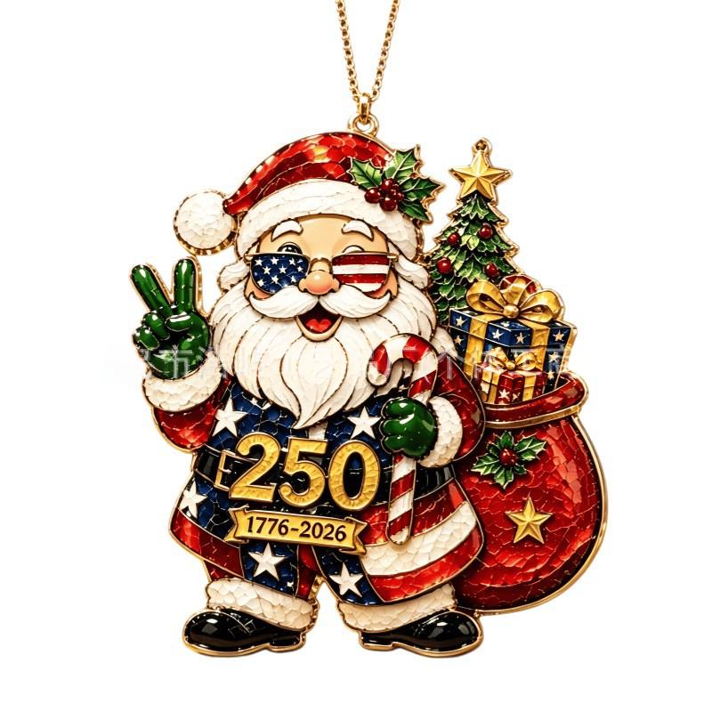 Christmas Tree Acrylic Craft Pendant - Holiday Home Decor Ornament