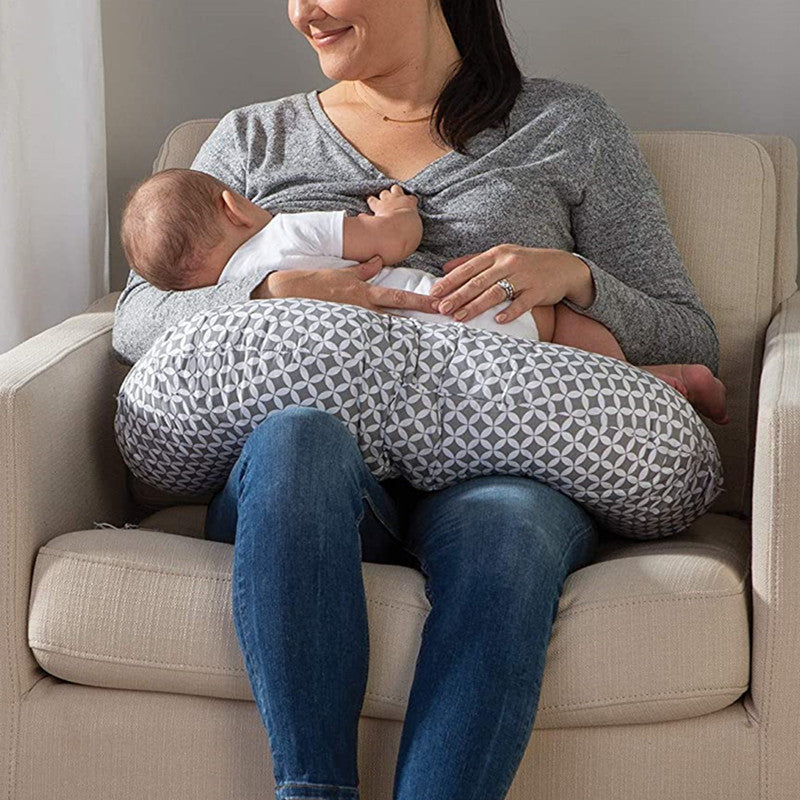 U-Shaped Nursing & Breastfeeding Pillow Cover with Detachable Print