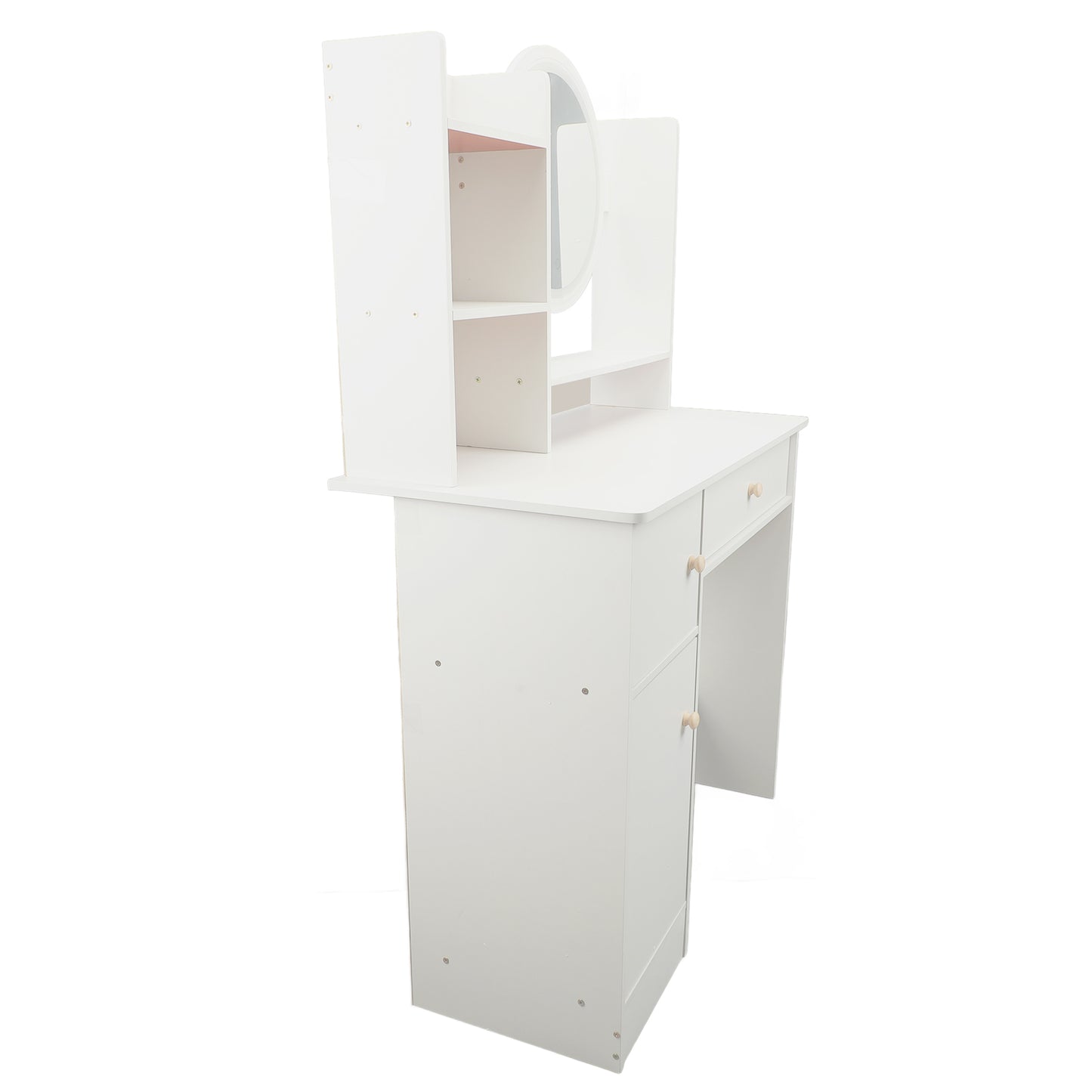 Lighted Makeup Vanity Desk with Mirror and Storage Drawers