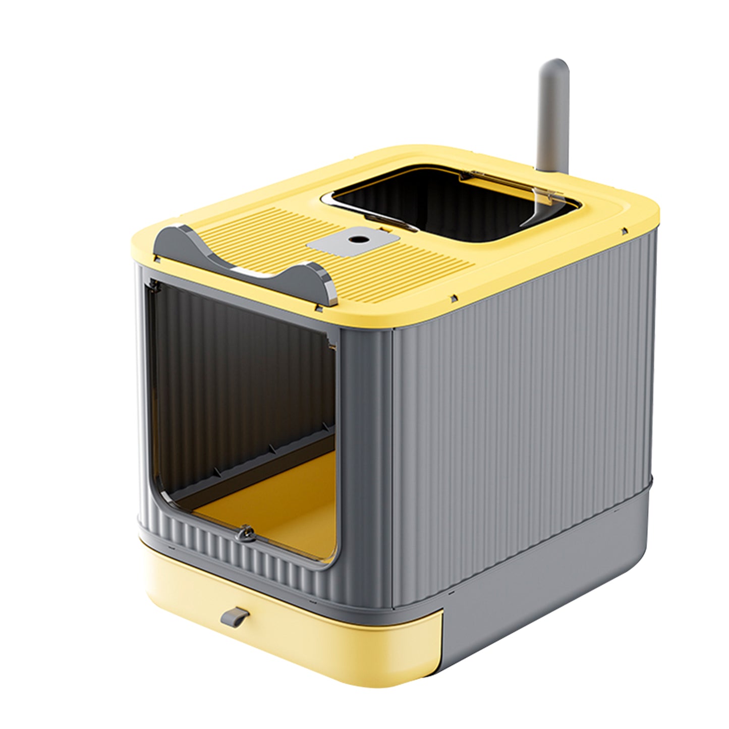 Self Pickup Cat Litter Box in Yellow - Pet Furniture for Cats