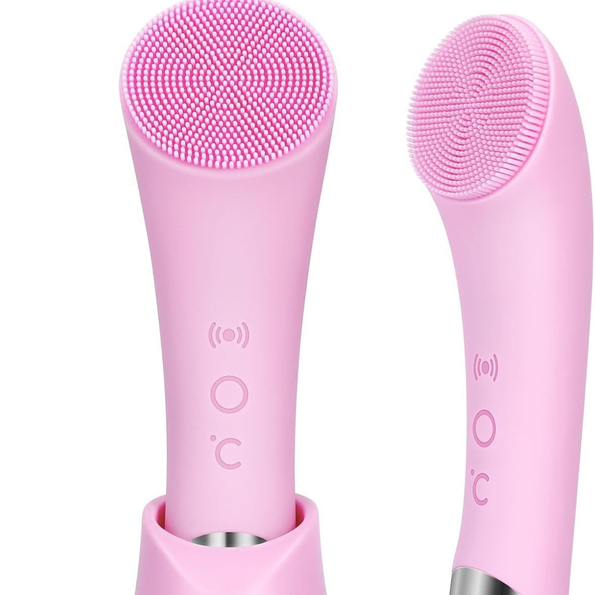 Facial Cleanser Vibration Heating Device 2-in-1 Electric Silicone