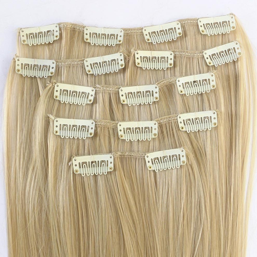 Clip-In Hair Extensions Set - Straight, Multiple Styles