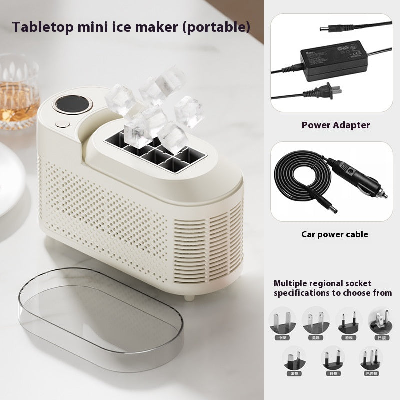 Desktop Small Ice Maker - Portable Home & Camping Compact Ice Machine