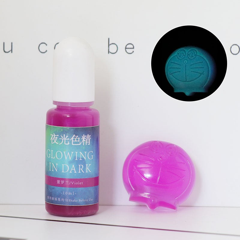Luminous Resin Pigment for UV & Dark Glow Crafts - 20 Colors, 10ml