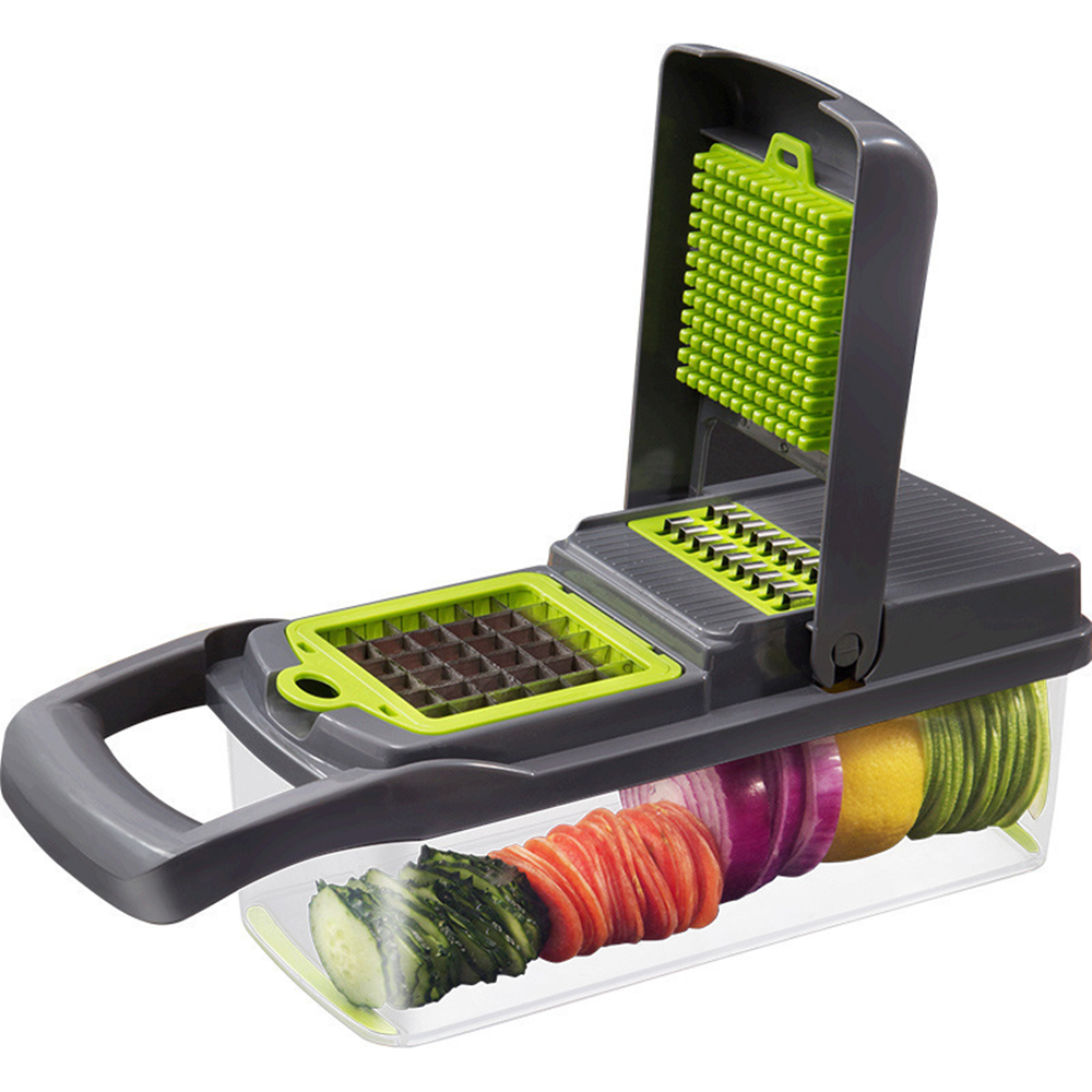 16-in-1 Vegetable Chopper & Fruit Slicer with Container