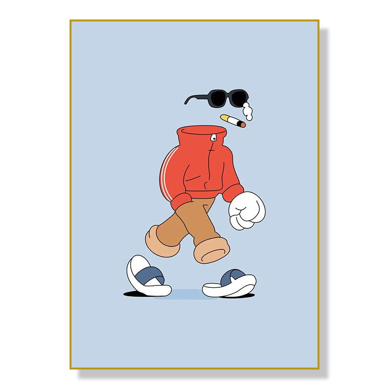 Sports Cartoon Characters Wall Art Poster Canvas Painting for Living Room